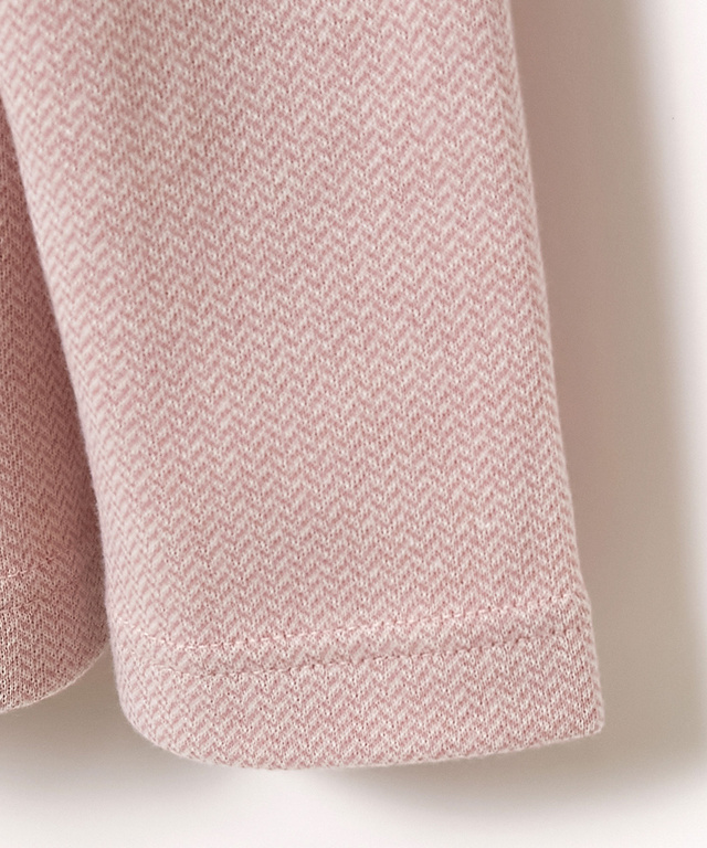 ヘリンボーン ハイネック カットソー