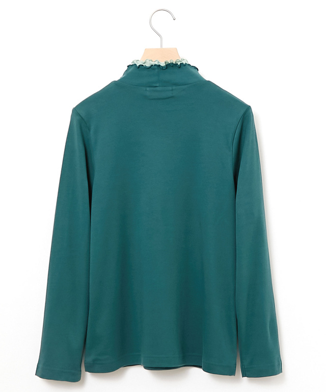 ダブルフリル ハイネック カットソー