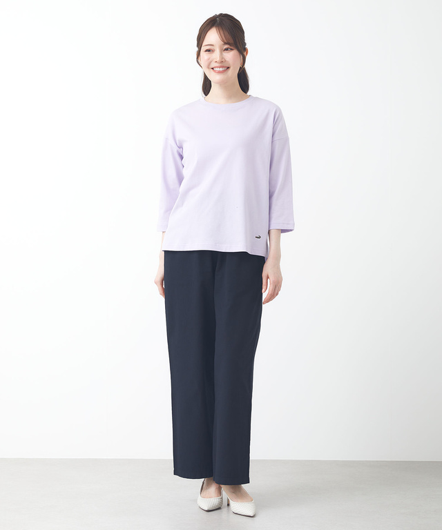 コットンブレンド ワイドシルエット Tシャツ