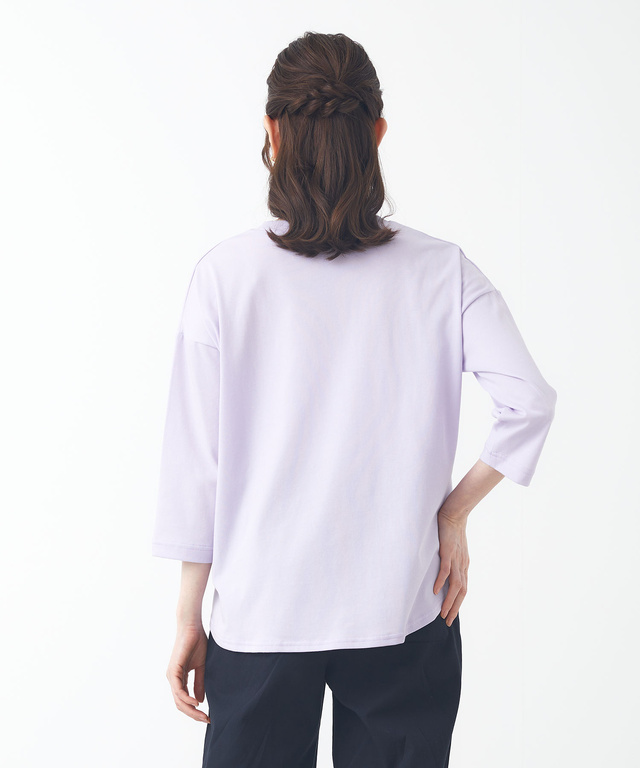 コットンブレンド ワイドシルエット Tシャツ