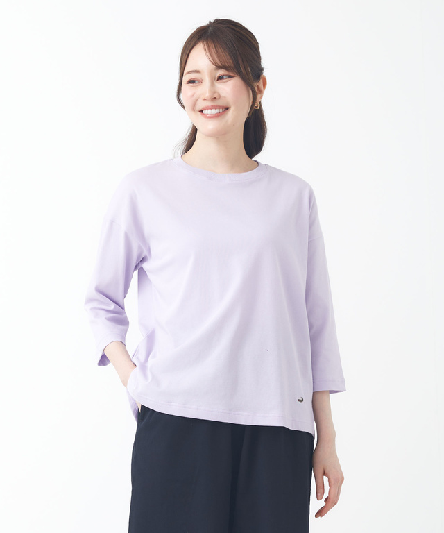 コットンブレンド ワイドシルエット Tシャツ