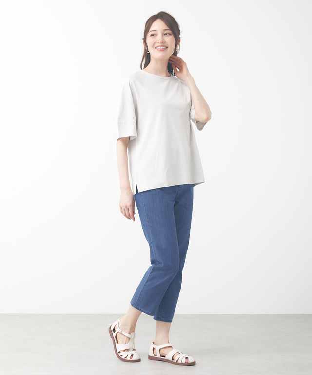 プレーティング天竺 ラグラン Tシャツ