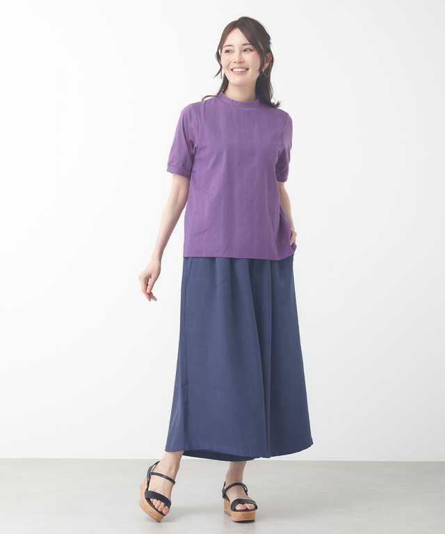 レース刺繡 ドッキング カットソー