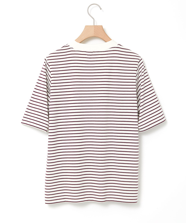 モックネック ボーダー Tシャツ