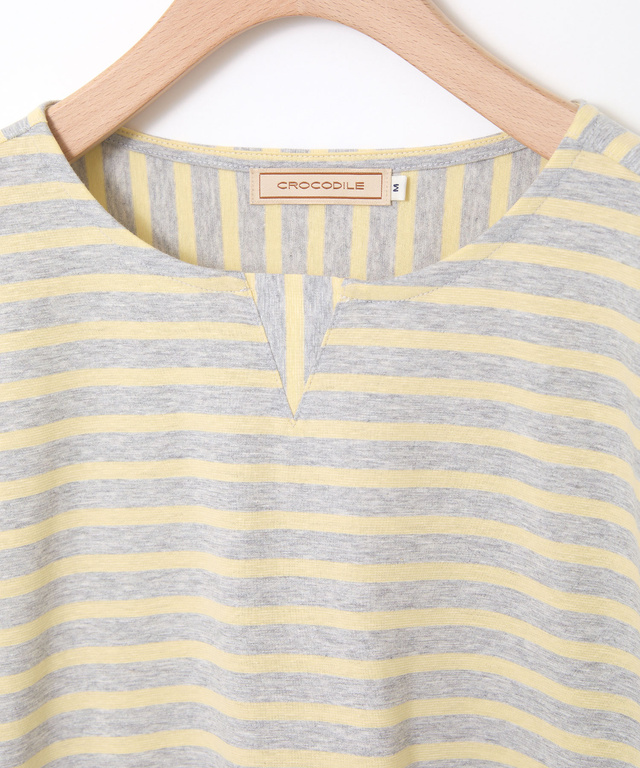 スノーリネン ボーダー Tシャツ【接触冷感】