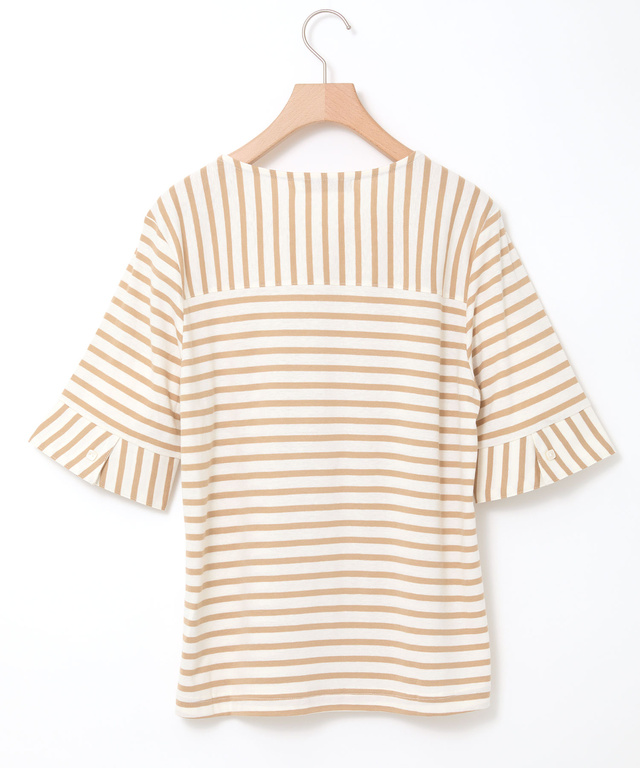 スノーリネン ボーダー Tシャツ【接触冷感】