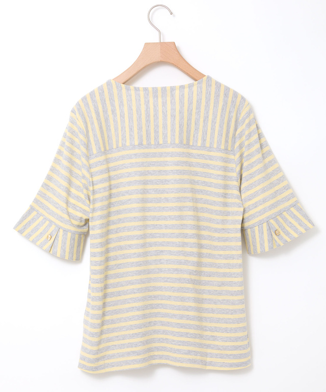 スノーリネン ボーダー Tシャツ【接触冷感】