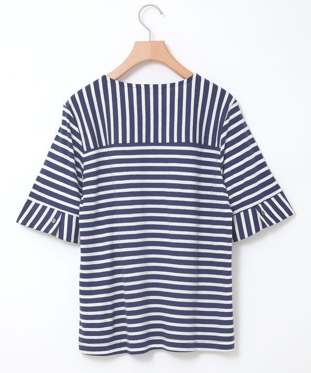 スノーリネン ボーダー Tシャツ【接触冷感】