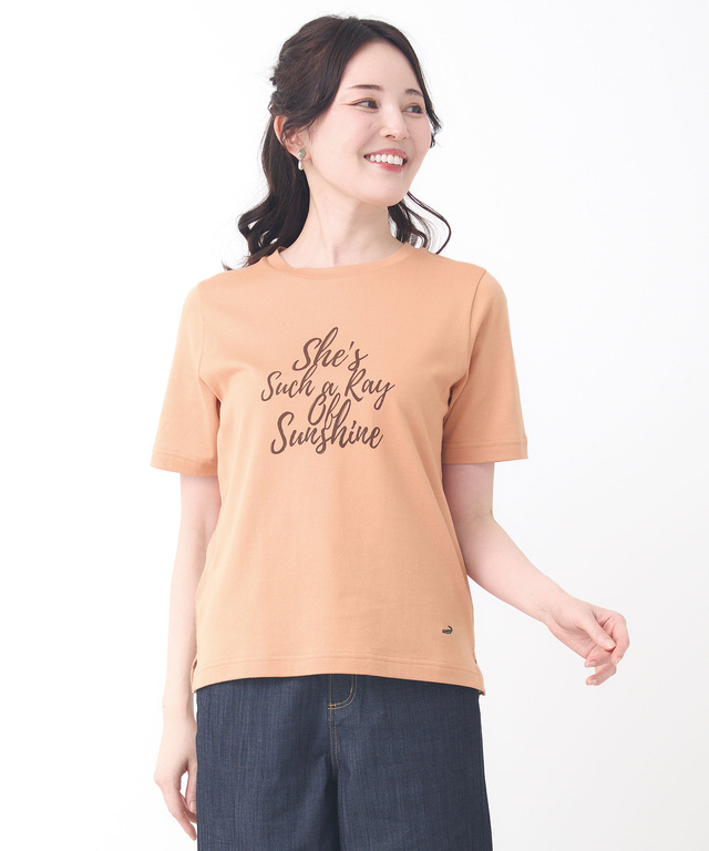 コットン ロゴプリント Tシャツ