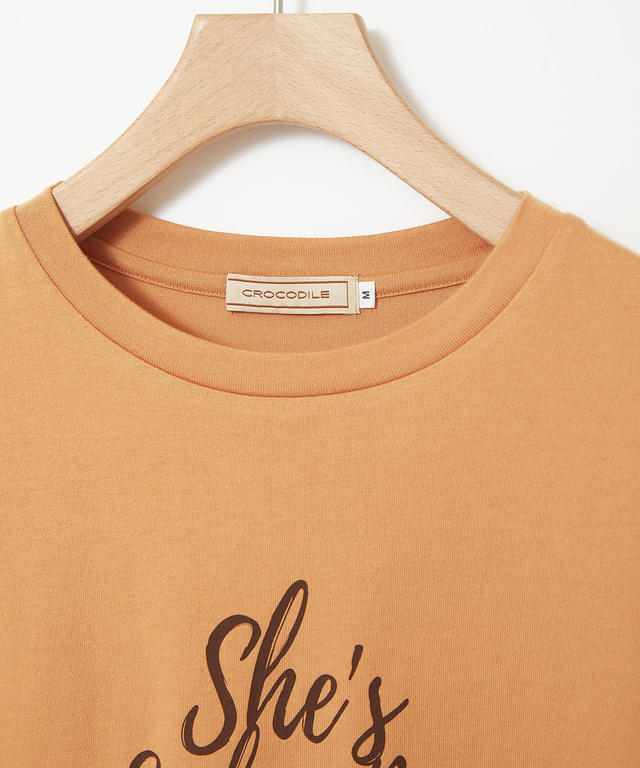 コットン ロゴプリント Tシャツ