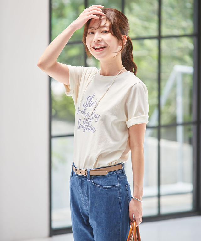 コットン ロゴプリント Tシャツ