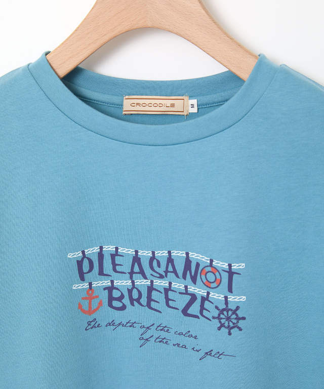 プレーティング天竺 ロゴプリント Tシャツ【一部店舗限定】
