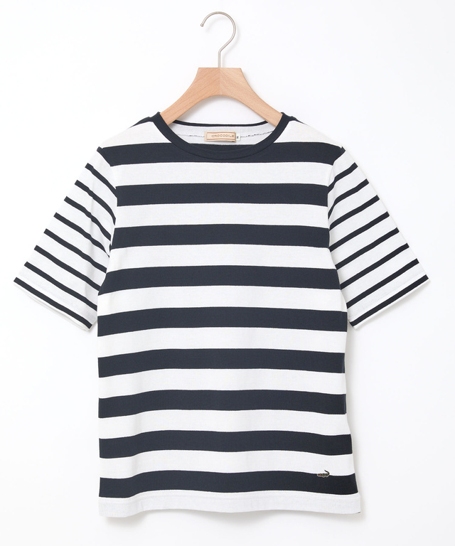 ボーダー 切り替え 半袖Tシャツ【一部店舗限定】