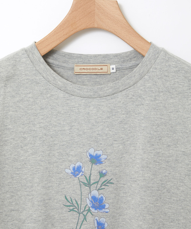 コスモス プリント Tシャツ