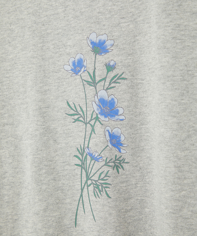 コスモス プリント Tシャツ