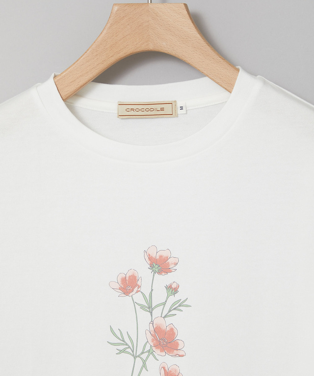 コスモス プリント Tシャツ