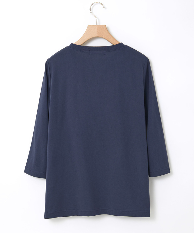 リボンロゴプリント 七分袖 Tシャツ