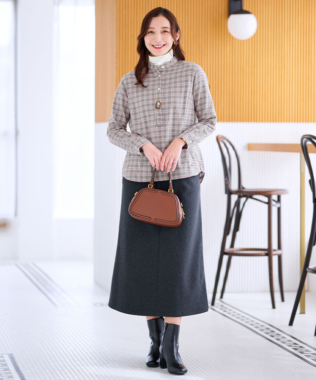 天竺 タートルネック プルオーバー