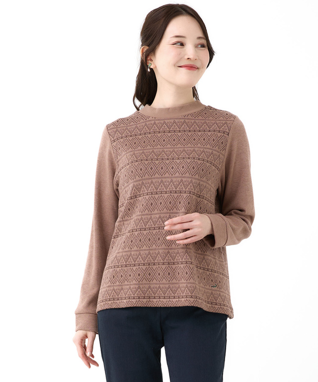 切り替え ジャカード プルオーバー