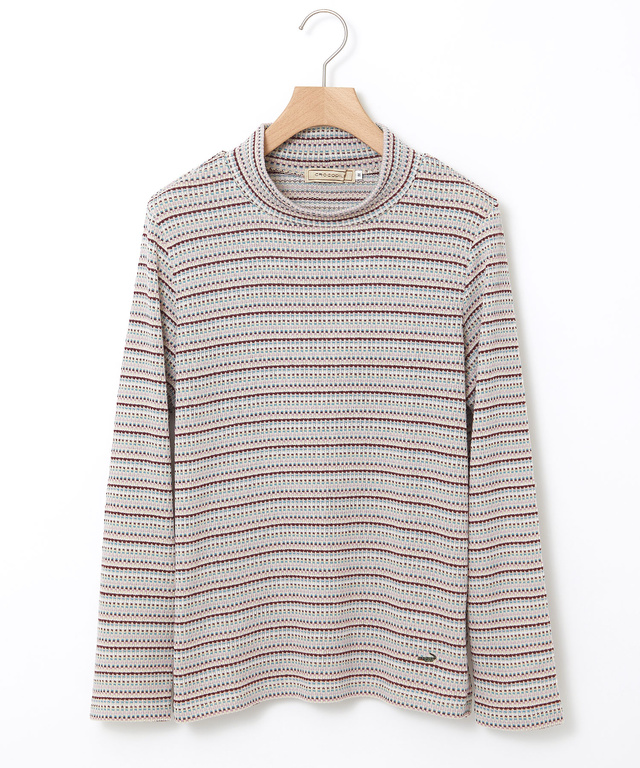 ジャカード ハイネック プルオーバー