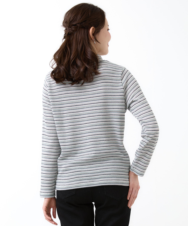 ジャカード ハイネック プルオーバー