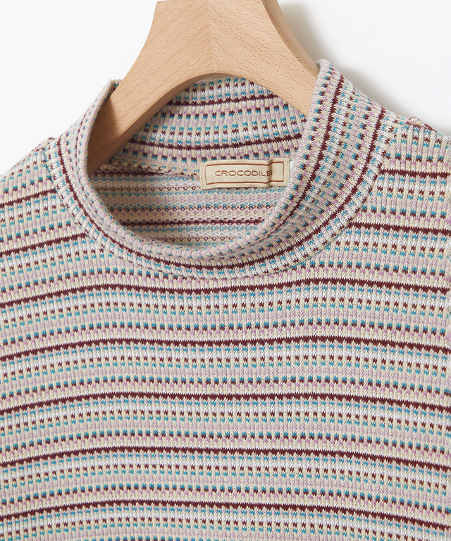 ジャカード ハイネック プルオーバー