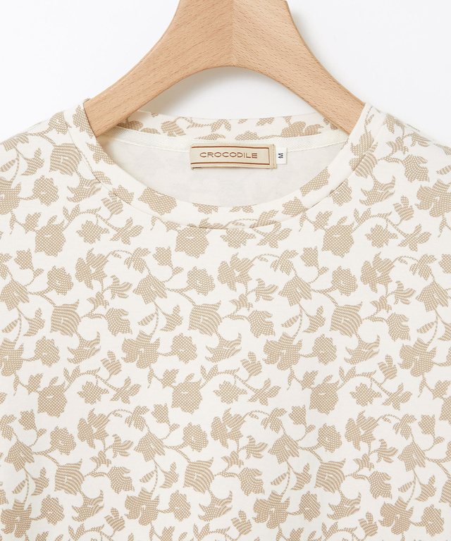 総柄プリント スムース カットソー