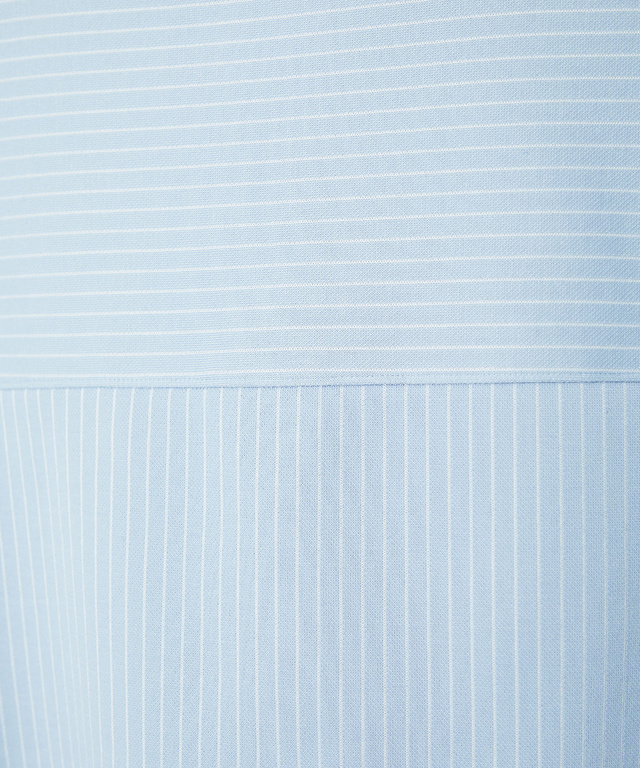 ストライプ ヘンリーネック カットソー