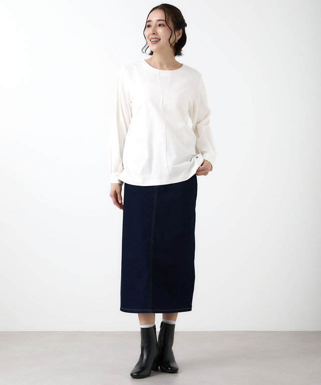 袖タック カットソー【一部店舗限定】