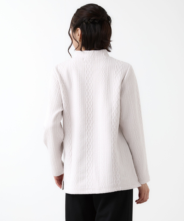 ケーブルジャカード ハイネック カットソー【一部店舗限定】