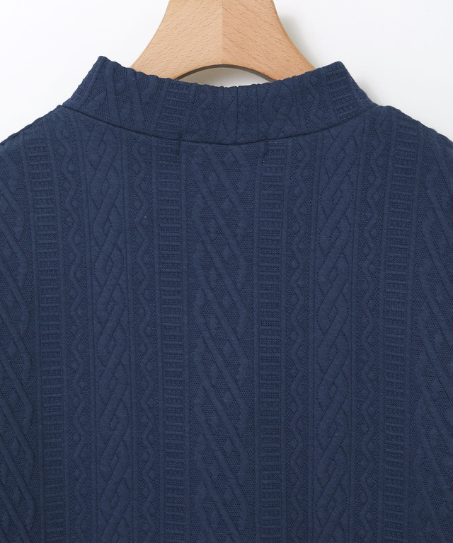 ケーブルジャカード ハイネック カットソー【一部店舗限定】