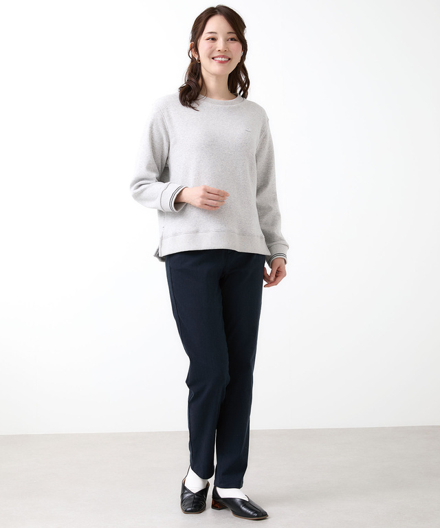 クルーネック リブ カットソー