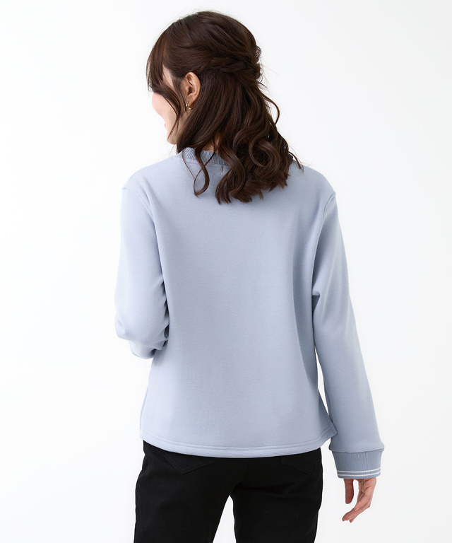 クルーネック リブ カットソー