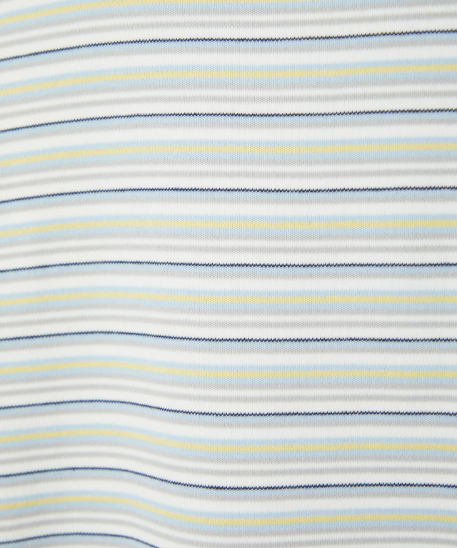 マルチボーダー ハイネック カットソー