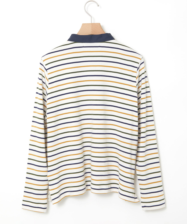 ボーダー 長袖 ポロシャツ