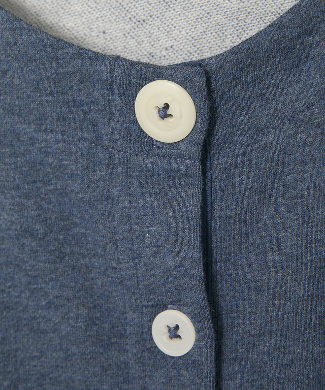 ミニ裏毛 ボタン ベスト