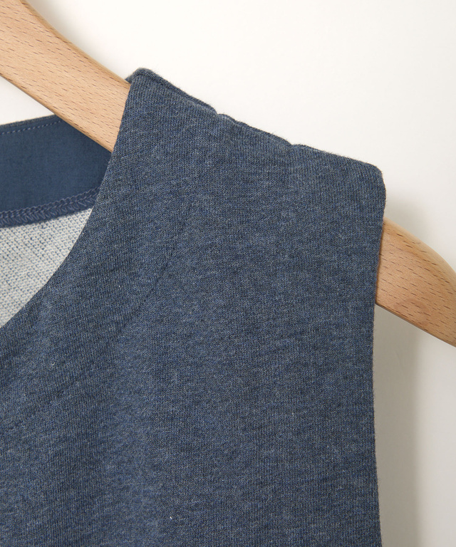 ミニ裏毛 ボタン ベスト