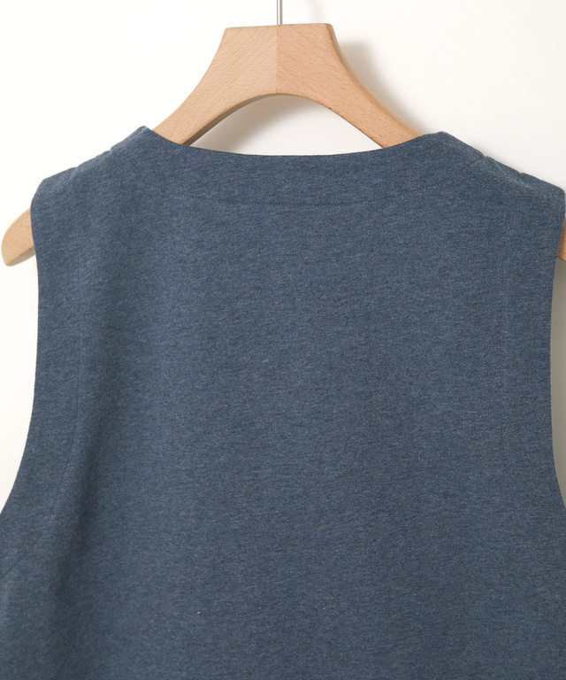 ミニ裏毛 ボタン ベスト