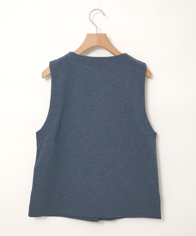 ミニ裏毛 ボタン ベスト