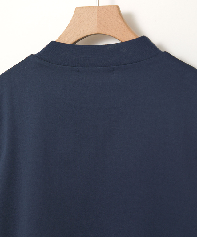 天竺 モックネック Tシャツ