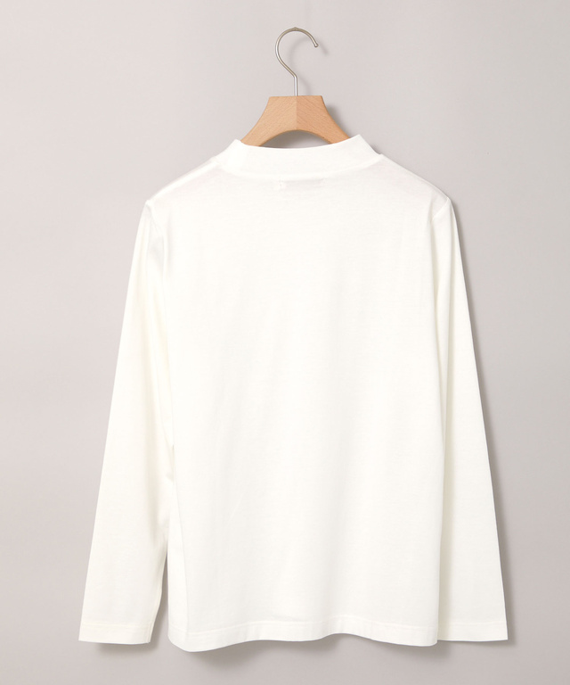 天竺 モックネック Tシャツ