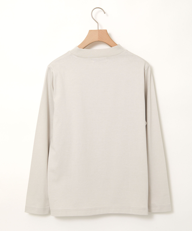 天竺 モックネック Tシャツ