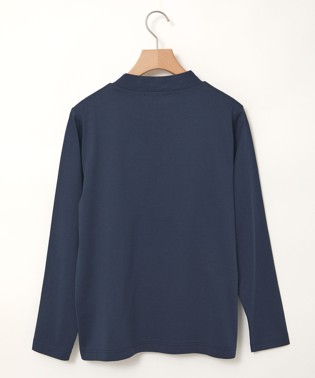 天竺 モックネック Tシャツ
