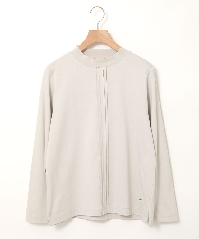 天竺 モックネック Tシャツ