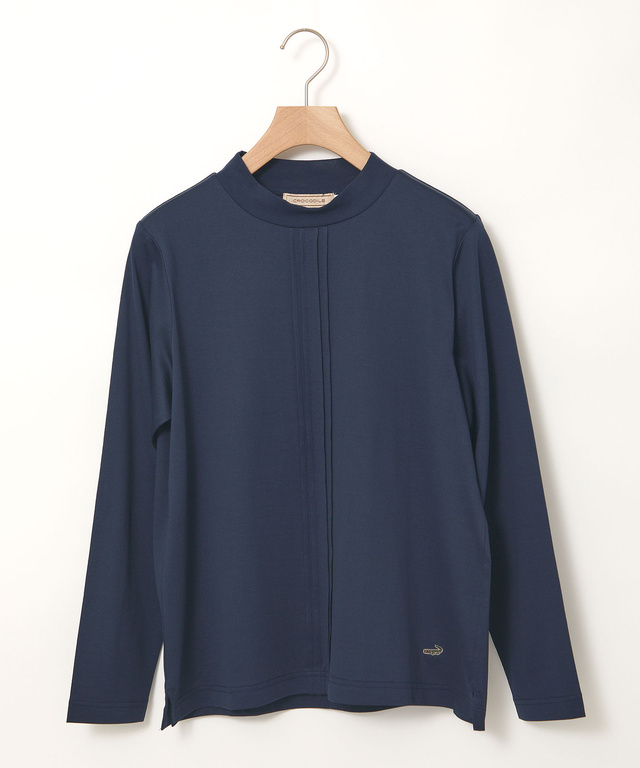 天竺 モックネック Tシャツ