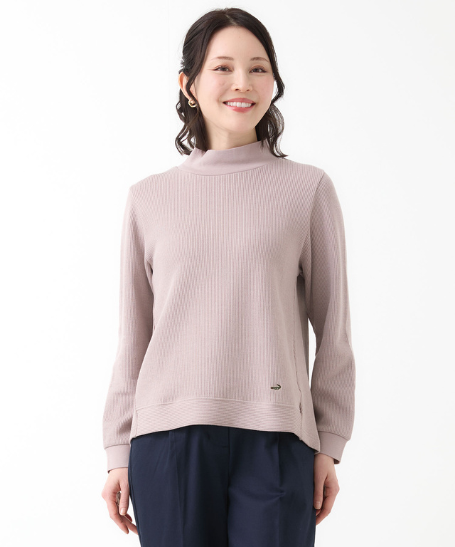 メランジリブ プルオーバー カットソー