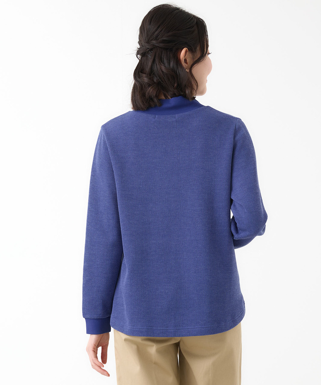 メランジリブ プルオーバー カットソー