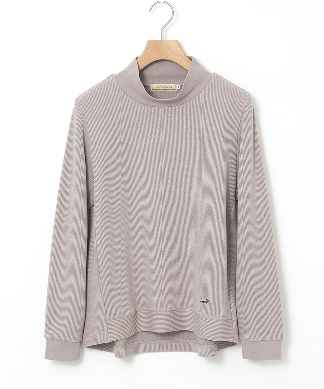 メランジリブ プルオーバー カットソー