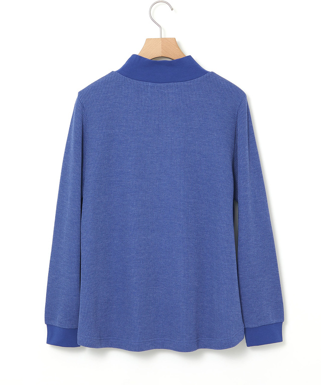 メランジリブ プルオーバー カットソー