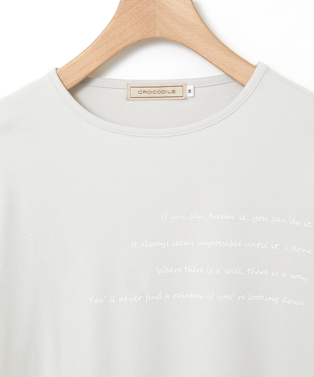 メッセージプリント 七分袖 Tシャツ